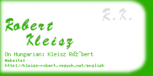 robert kleisz business card